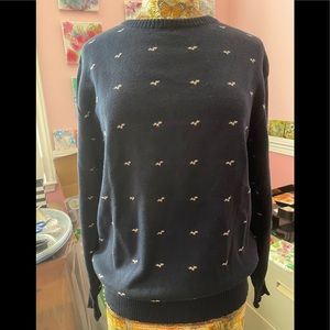 Saks Fifth Avenue cotton womens print sweater. Stylish print. Great condition